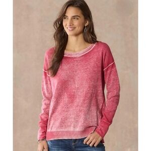 Sundance Inti Sweater Crewneck Pullover Long Sleeve Womens Large Red $98
